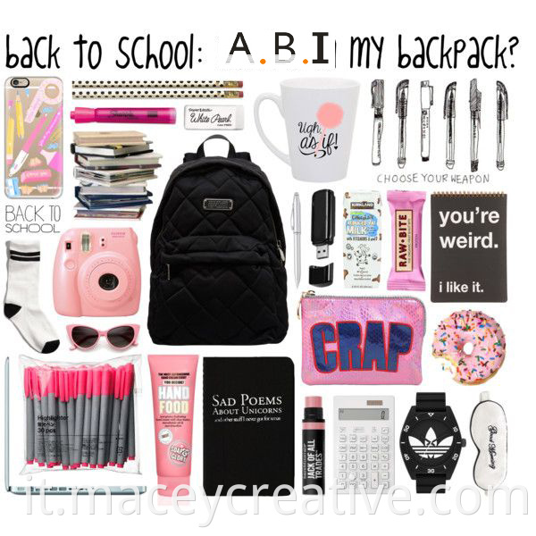 OEM Custom Design Fashion Girl Girl to School Borse Stationery Set